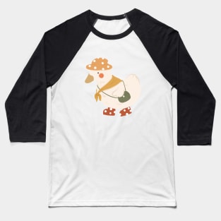 Duck illustration cozy vintage  lovely Baseball T-Shirt